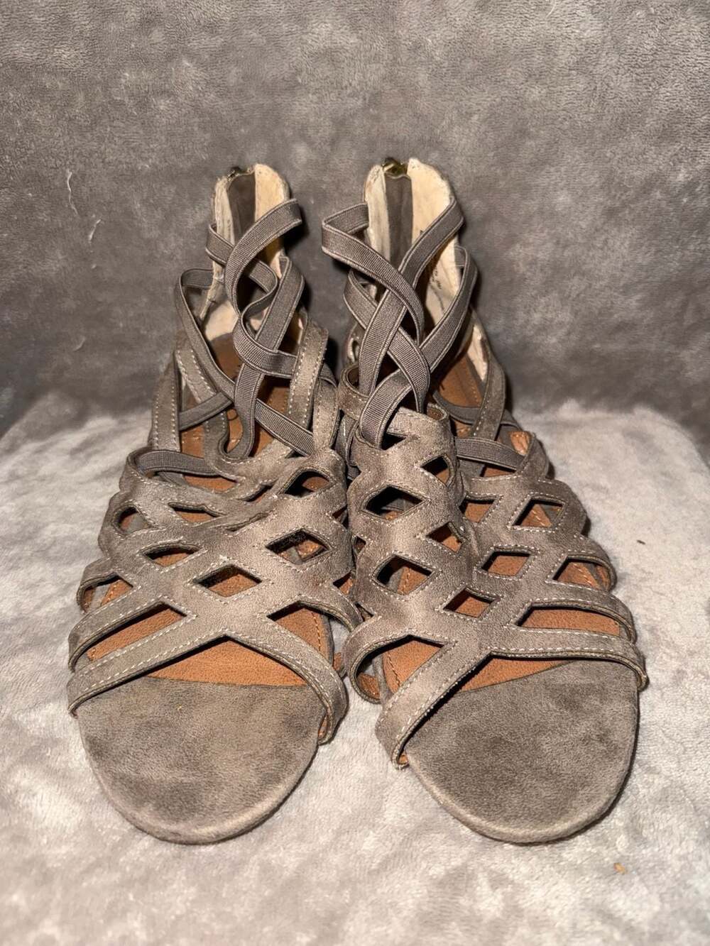 Adam Tucker short wedge sandals